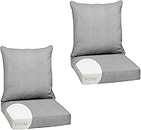 Vista 15 de Arden Selections Juego de cojines profundos para exteriores, 24 x 24 pulgadas, resistente al clima, a prueba de lluvia, resistente a la decoloración