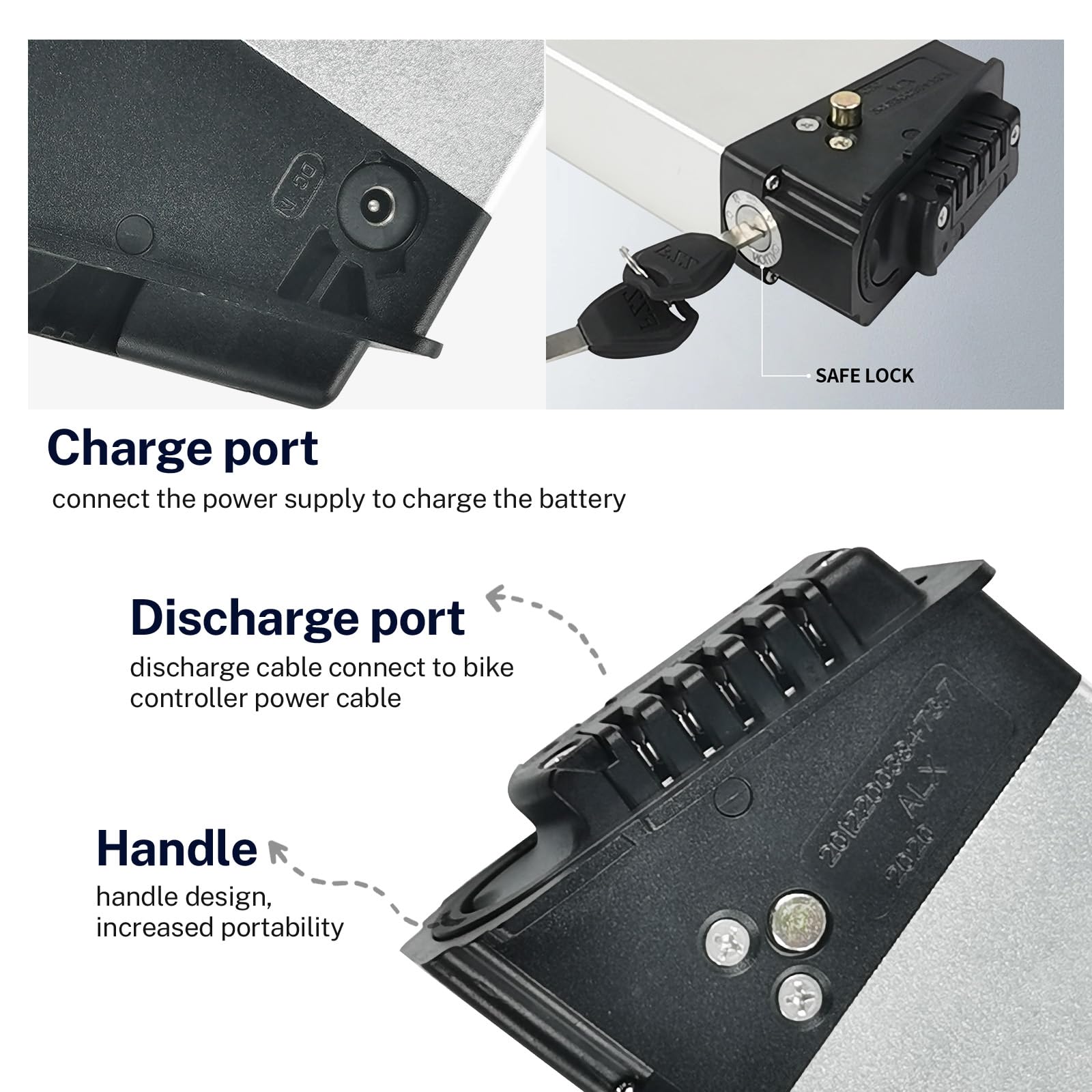 Amazon.com: ShunTongDa 48V 10.4Ah 14Ah 折疊電動自行車電池48 伏特