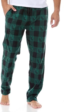 North 15 Mens Super Cozy Buffalo Plaid Micro Fleece Pajama Pants