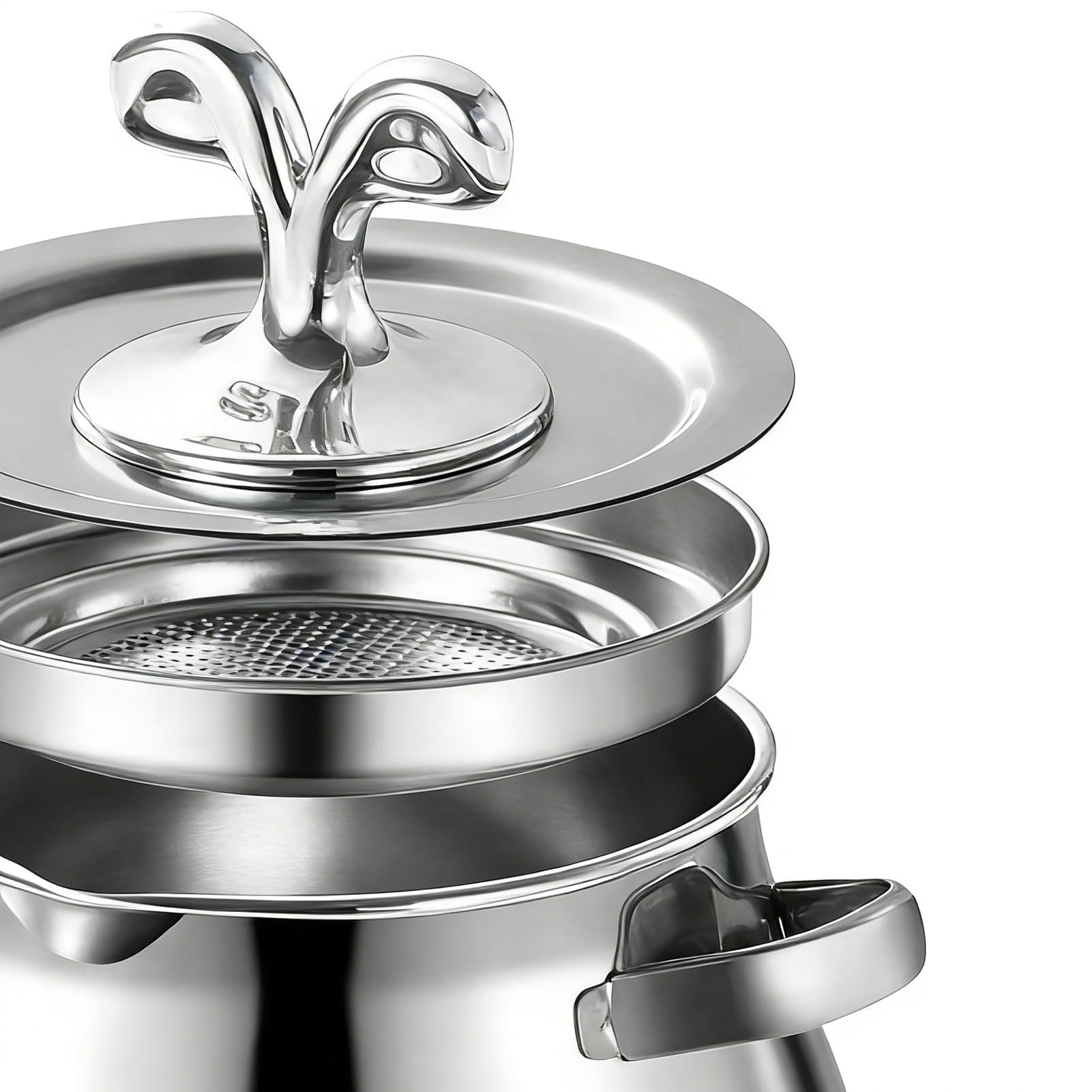 Recipiente de Grasa de Cocina,Bote De Acero Inoxidable Para Aceite,Contenedor De Grasa Con Tapa Colador | Para Cocina Cocinar Hornear Desayuno Brunch Comida Familiar