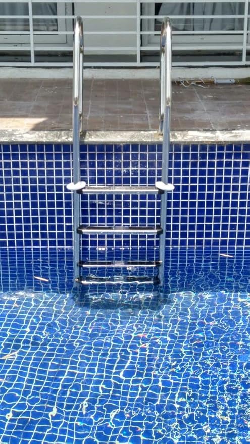 WATERTECH SYSTEMS Residential Swimming Pool Ladder 3 Steps Camel Type Ladder, SS 304 Heavy Quality Ladder