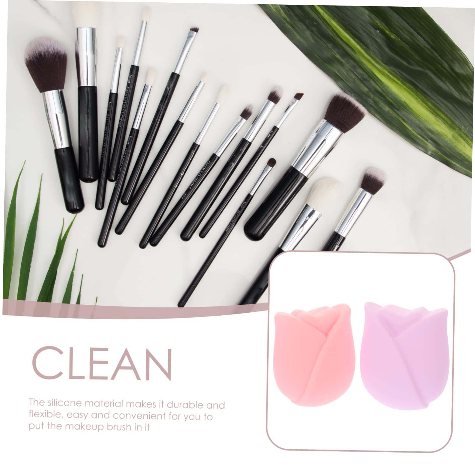 Healeved Lot De 3 Porte-pinceaux De Maquillage En Silicone Pour Pinceaux De Maquillage Et Rangement (6 Pièces X 3)