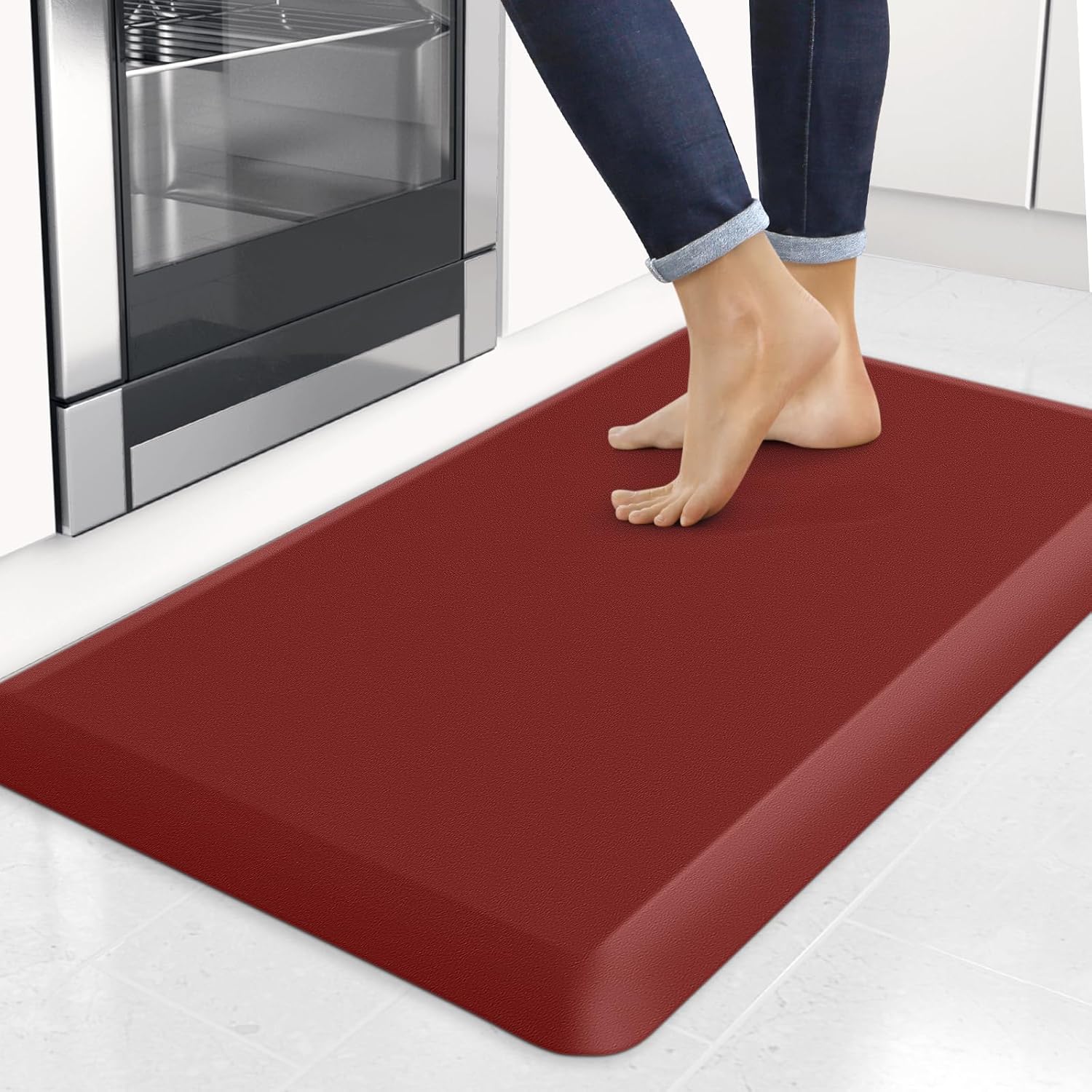 StepRite Thick Kitchen Mat, 4/5 inch memory foam, anti-fatigue