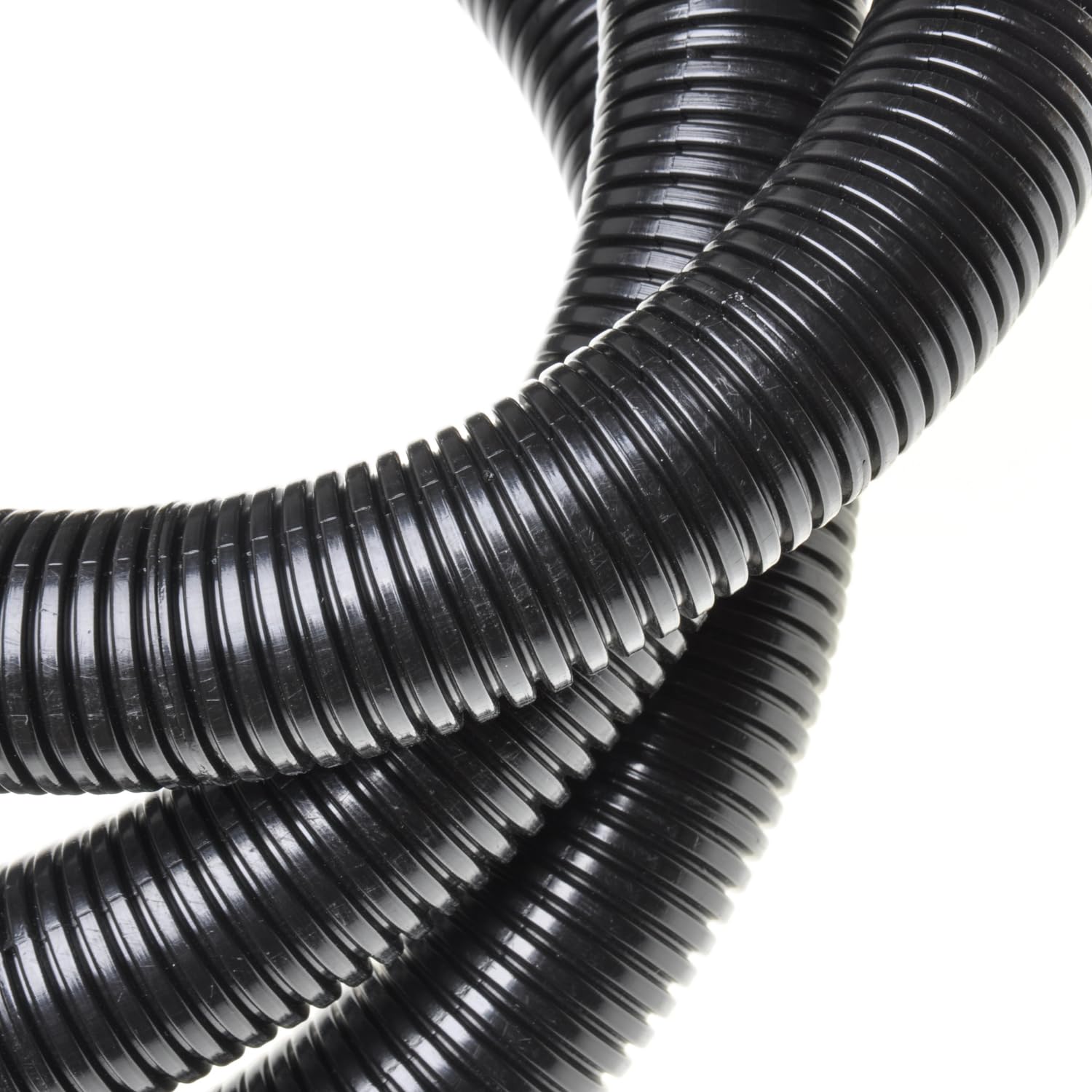 Corrugato da Esterno con Tirafilo Ø 25 mm x 50 m Guaina per Cavi Elettrici Tubo Corrugato Esterno Protettivo Isolante Flessibile in ABS Copricavo Nero Raccogli Cavi per Casa Auto Ufficio
