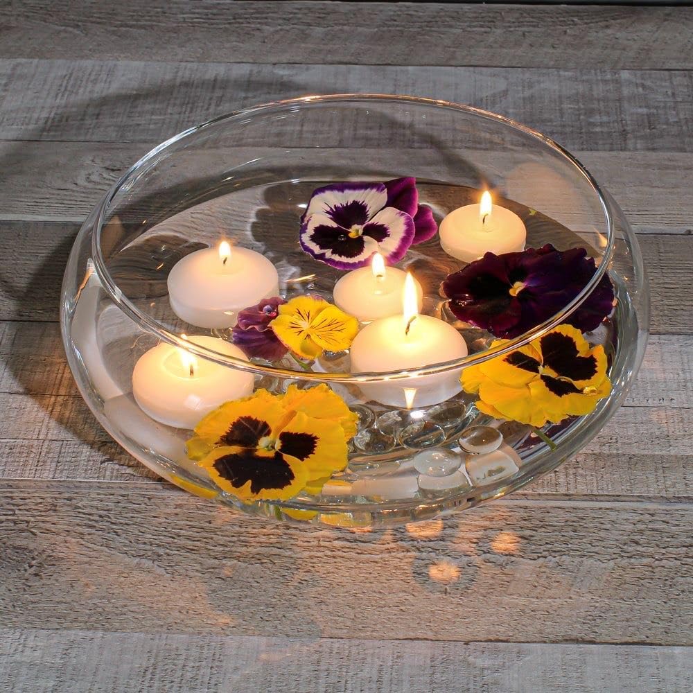 Rishabh Splendid Glass Spring Urli Bowl for Diwali Decorative Bowl | Floating Flowers | Tea Light Candles Home (Golden, 6 Inch), 1 Liters (1, 6 inchi)-image-32