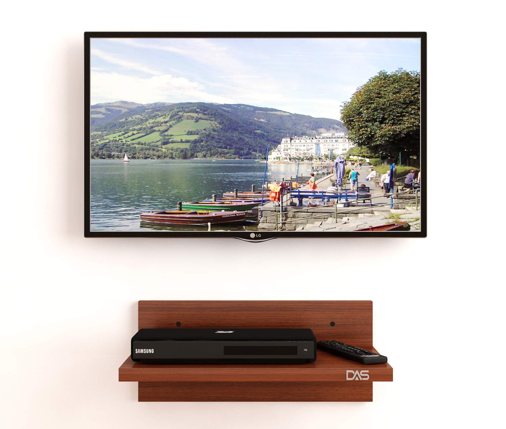 Buy DAS Wall ed Engineered Wood TV Entertainment Unit/Set Top Box Stand