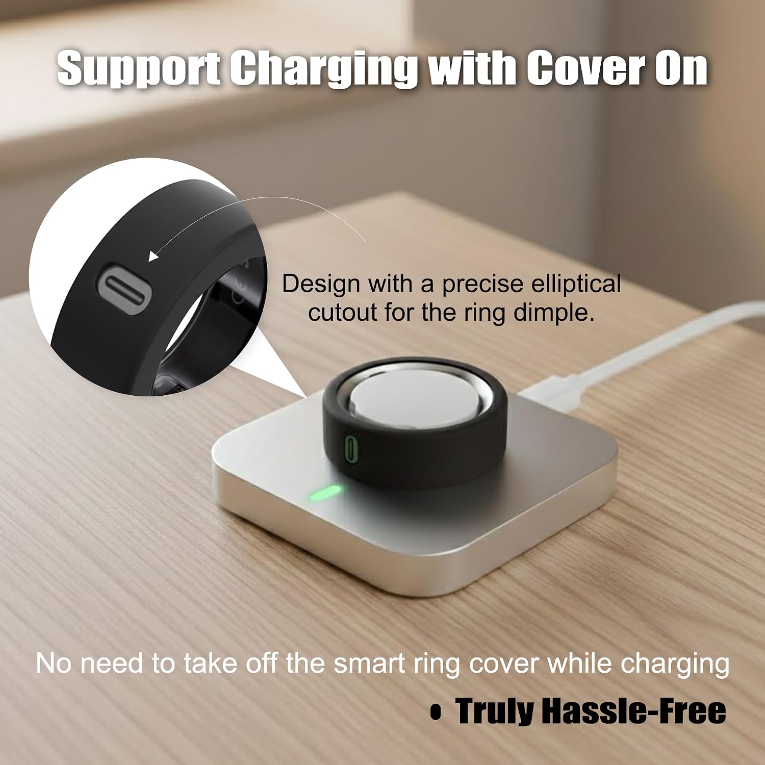 ForeverSong Ring Cover for Oura Ring Gen 4 - Black & Grey Green, 4-Pack image 2
