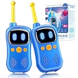 Astronaut Walkie Talkies&comma; 3000 FT Talk Range&comma; Robots Toys for Kids 2Pack&comma; Space Toys Birthday Gifts for 3 4 5 6 7 8 9 10 Year Old&comma; Voice Interactive Gift for Boys & Girls&comma;Top With Handheld Flashlight&period;
