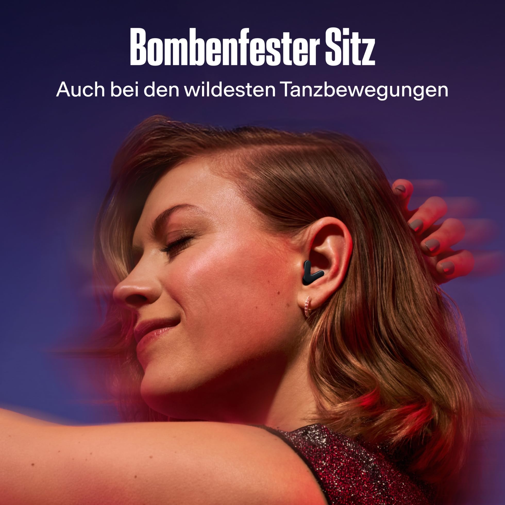 Alpine Tune Ohrstöpsel für Konzerte und Musik, Festival Ohrstöpsel mit Schalldämpfung, Hifi Klangqualität, 19dB Gehörschutz mit Klarem Klang, 4 Größen, Für Festivals, Partys, Raves & Clubs, Schwarz