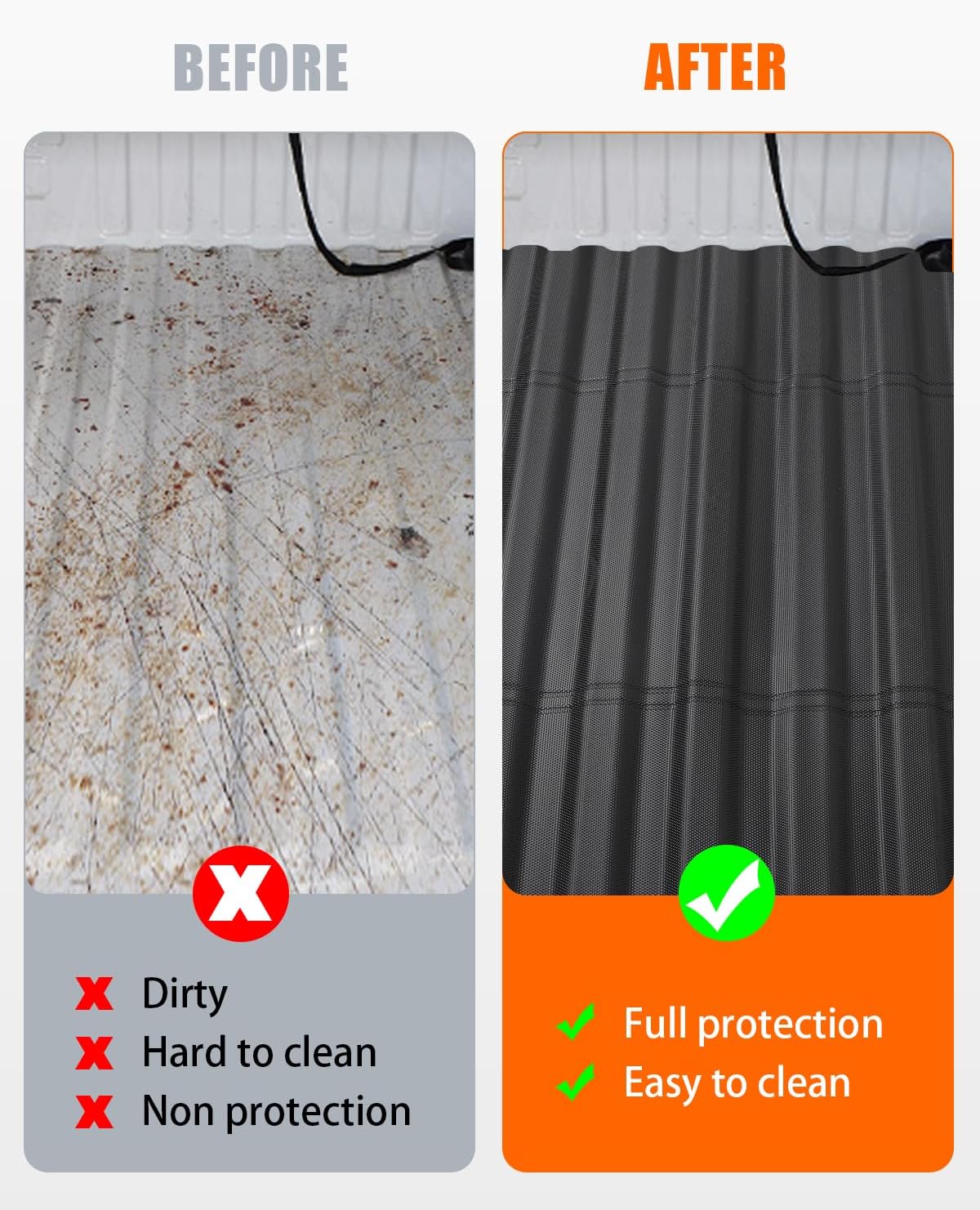 MIROZO Truck Bed Mat Compatible with 2022 2023 2024 Nissan Frontier,All-Weather Protection Bed Mat TPE Truck Bed Liner 5FT Short Bed Truck Accessories