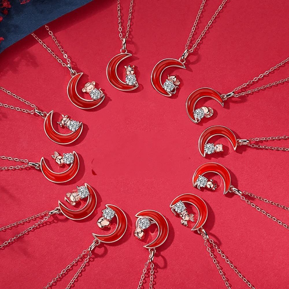 S925 Sterling Silver Zodiac Oroscopo Collana Onice Segni zodiacali Collana Costellazione Catena Trendy Choker Collana Delicata Catena Regalo Gioielli for Le Sue Ragazze Coppie,Collane