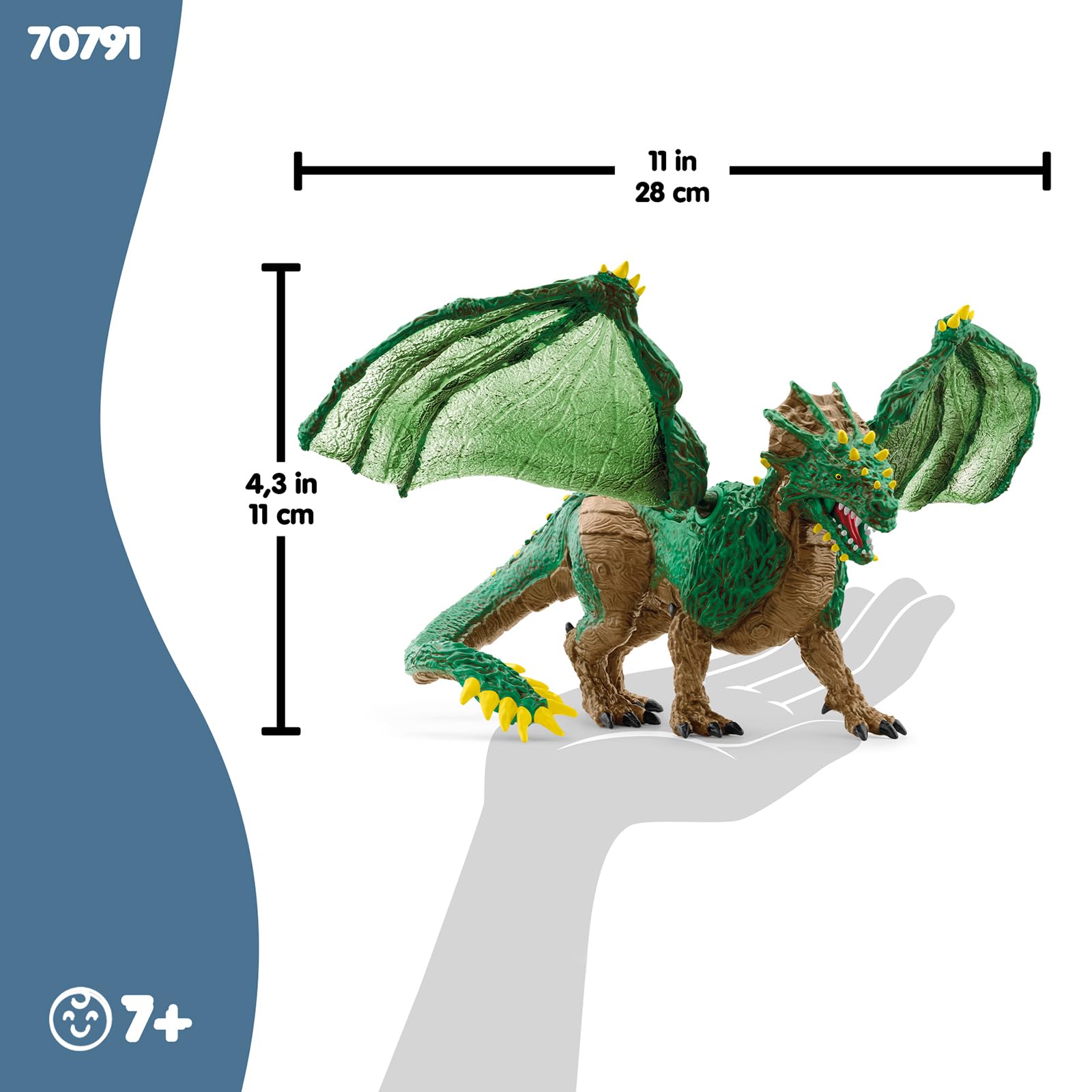 Schleich ELDRADOR - Rapace De La Jungle 70854 - Figurine Monstre Détaillée - Ailes Mobiles - Dès 6 Ans - 17 X 22 X 21 Cm