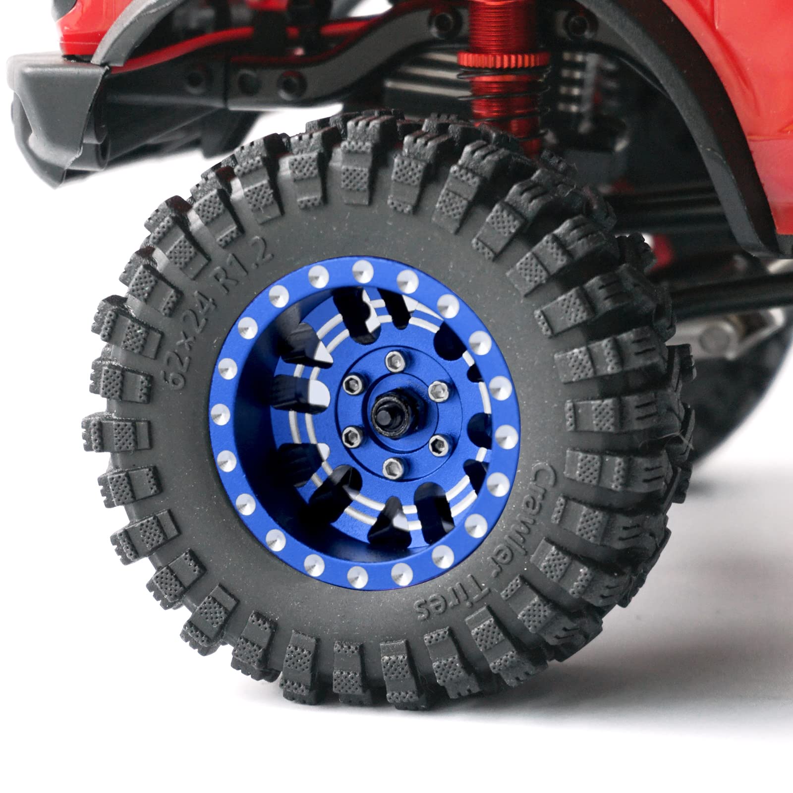 REDSPIDER 2.2 Beadlock Wheels And Tires Set(4Pcs),Plastic...