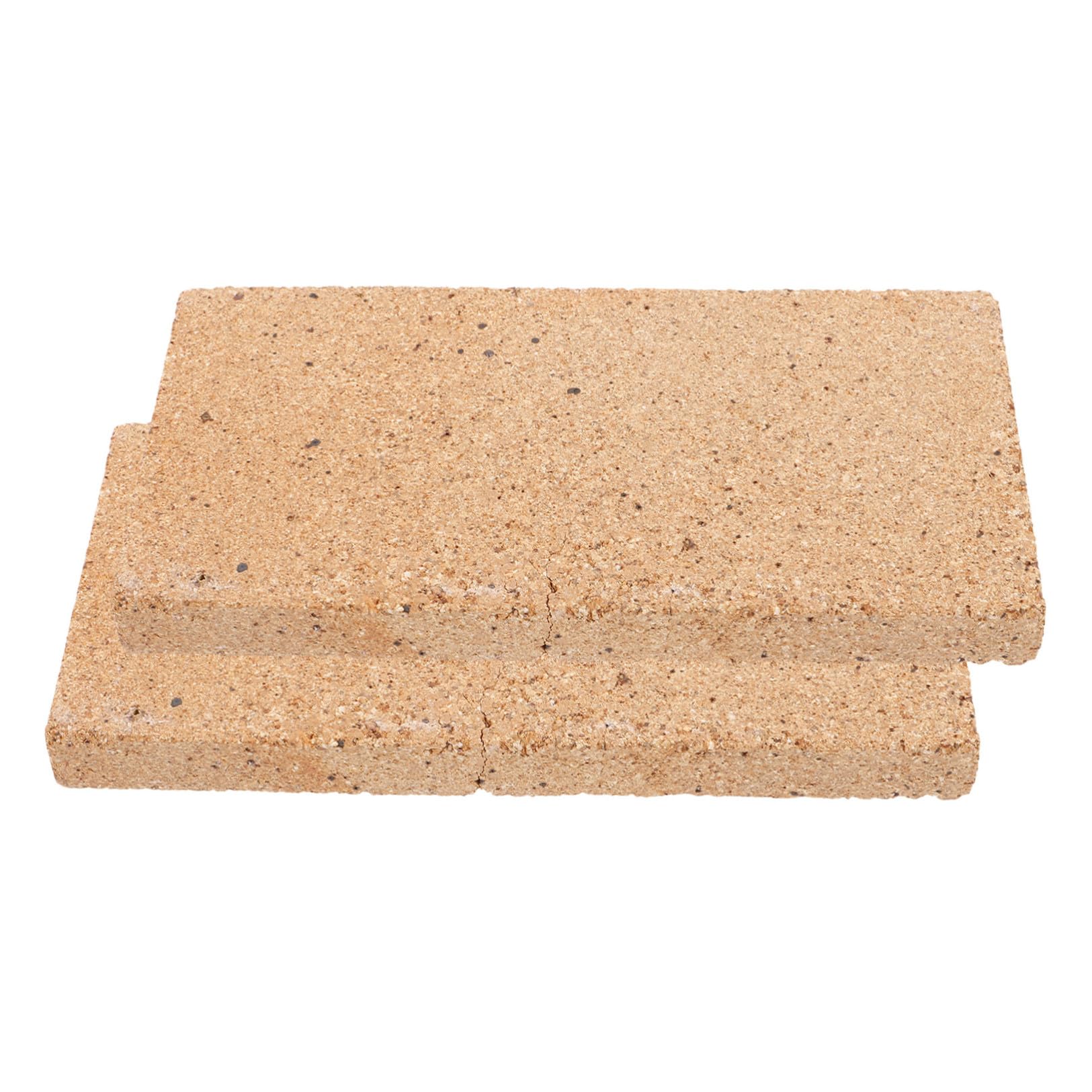 DOITOOL 2pezzi Mattoni Refrattari in Argilla per Forno e Caminetto Blocchi Resistenti al Calore per Forni Fornelli a Legna e Fire Pit
