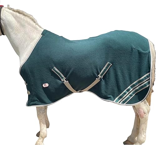 Vista 34 de Majestic Ally Manta de caballo de forro polar antibolitas con cuerda trenzada plateada (morado, 78)