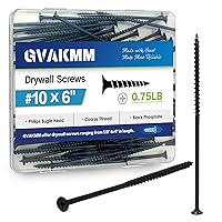 Vista 7 de Juego de tornillos para paneles de yeso, #7 tornillos negros para madera, 160 piezas, 5 tamaños (7.6 cm, 5.1 cm, 3.5 cm, 2.5 cm, 1.6 cm), rosca