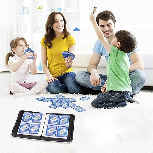 Miniatura 6 de Carpeta para tarjetas coleccionables de 400 bolsillos con 50 fundas extraíbles, estuche de transporte con cremallera para niños y niñas (#2)
