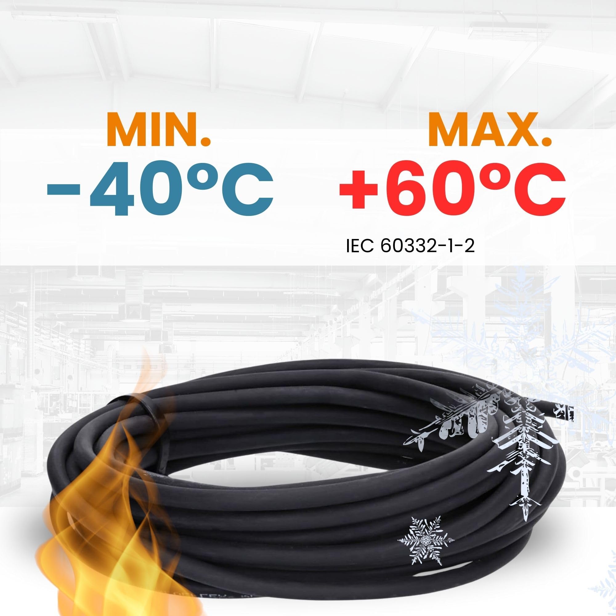 Lapp 10m H05RR-F 2x2,5 mm² Gummileitung - Flexibles Gummikabel Schwarz