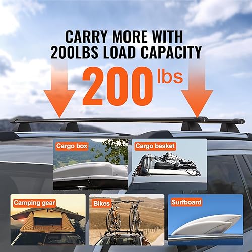 Miniatura 4 de VEVOR Barras transversales para portaequipajes, compatibles con Jeep Grand Cherokee 2011-2021 con rieles laterales ranurados, capacidad de carga de
