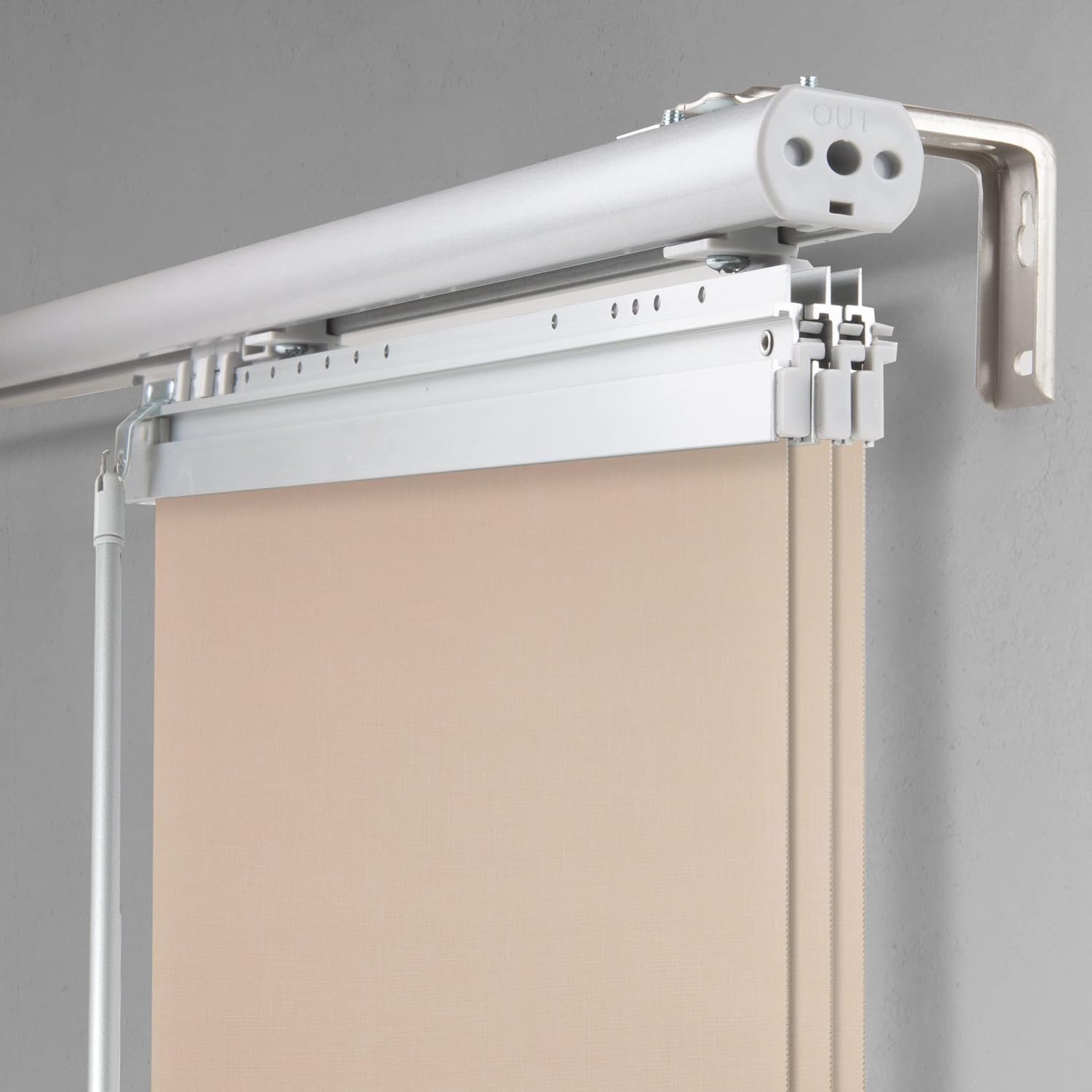 A&F Rod Décor - Wheat 3-Panel Single Rail Panel Track Room Divider Extendable 28"-43" W x 91.4" H, Panel Width 15.75"