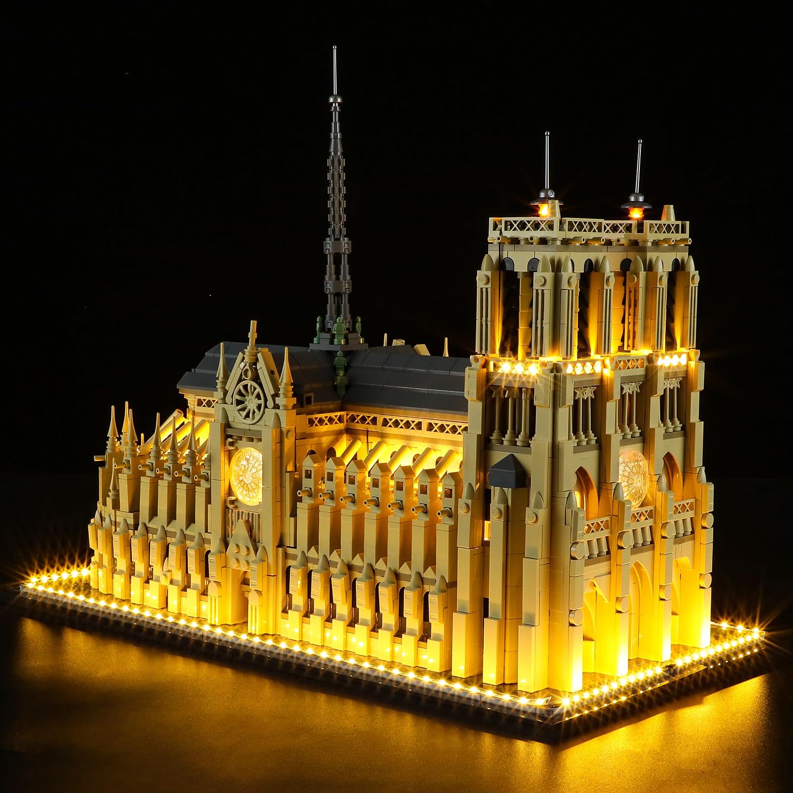 YEABRICKS Lampe LED pour Lego-21061 Architecture Notre-Dame de Paris, modèle de blocs de construction (Lego Set non inclus)