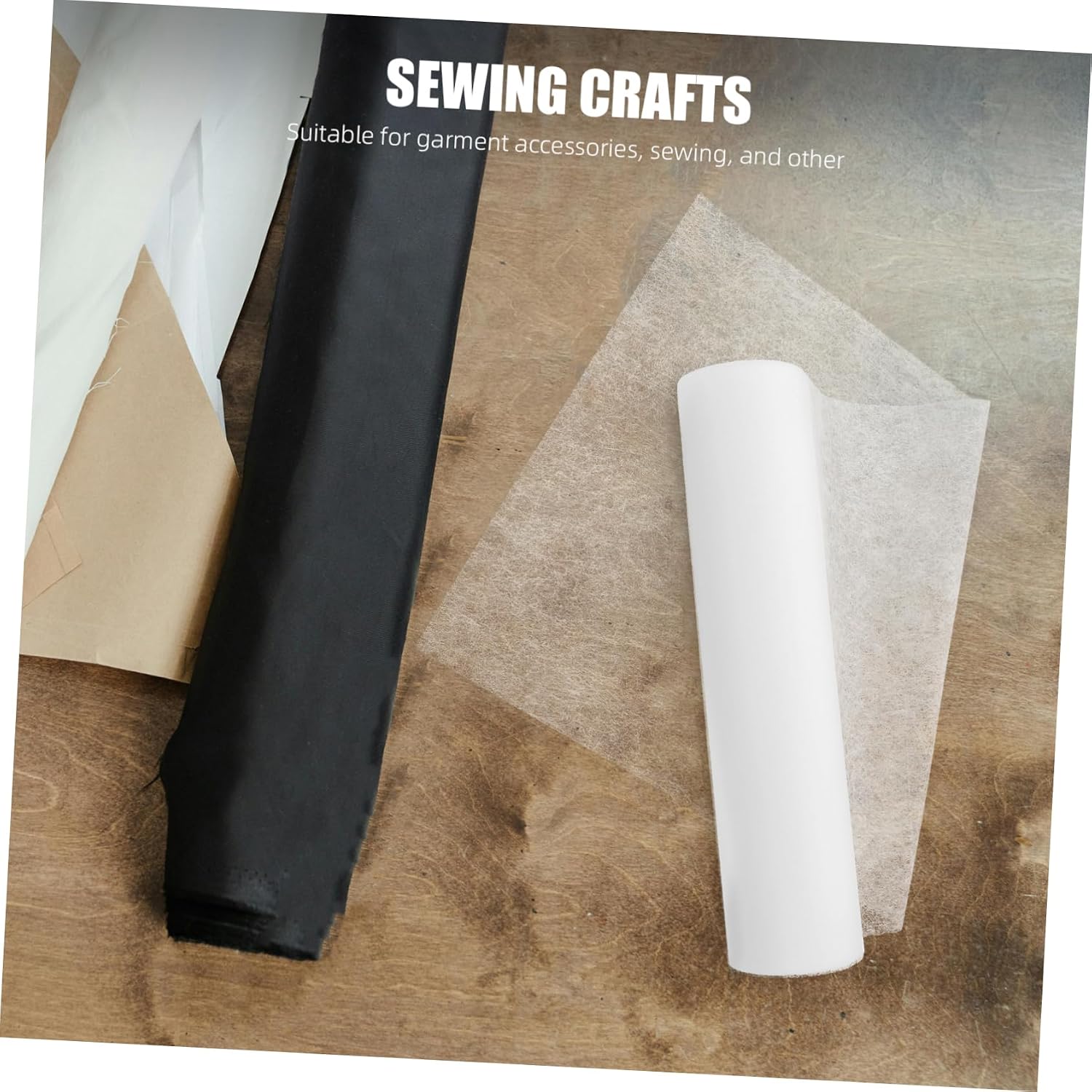 Generic Double Sided Fusible Interfacing Durable Non Woven Fabric Stabilizer for DIY Sewing Quilting and Crafting Supplies Strong Adhesion Versatile Applications White Color