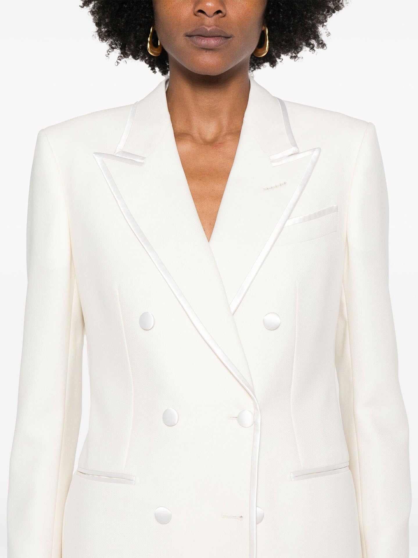 Donna Tuta Peak Lapel Due Pezzi Set Doppio Petto Casual Lavoro Tuxedos Giacca Pantaloni