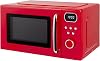 Abode Retro Microwave 20 Litre Red Digital 800W, Mirror Finish, 8 Auto Cook Settings & Defrost, 5 Power Levels AMD2004R/01