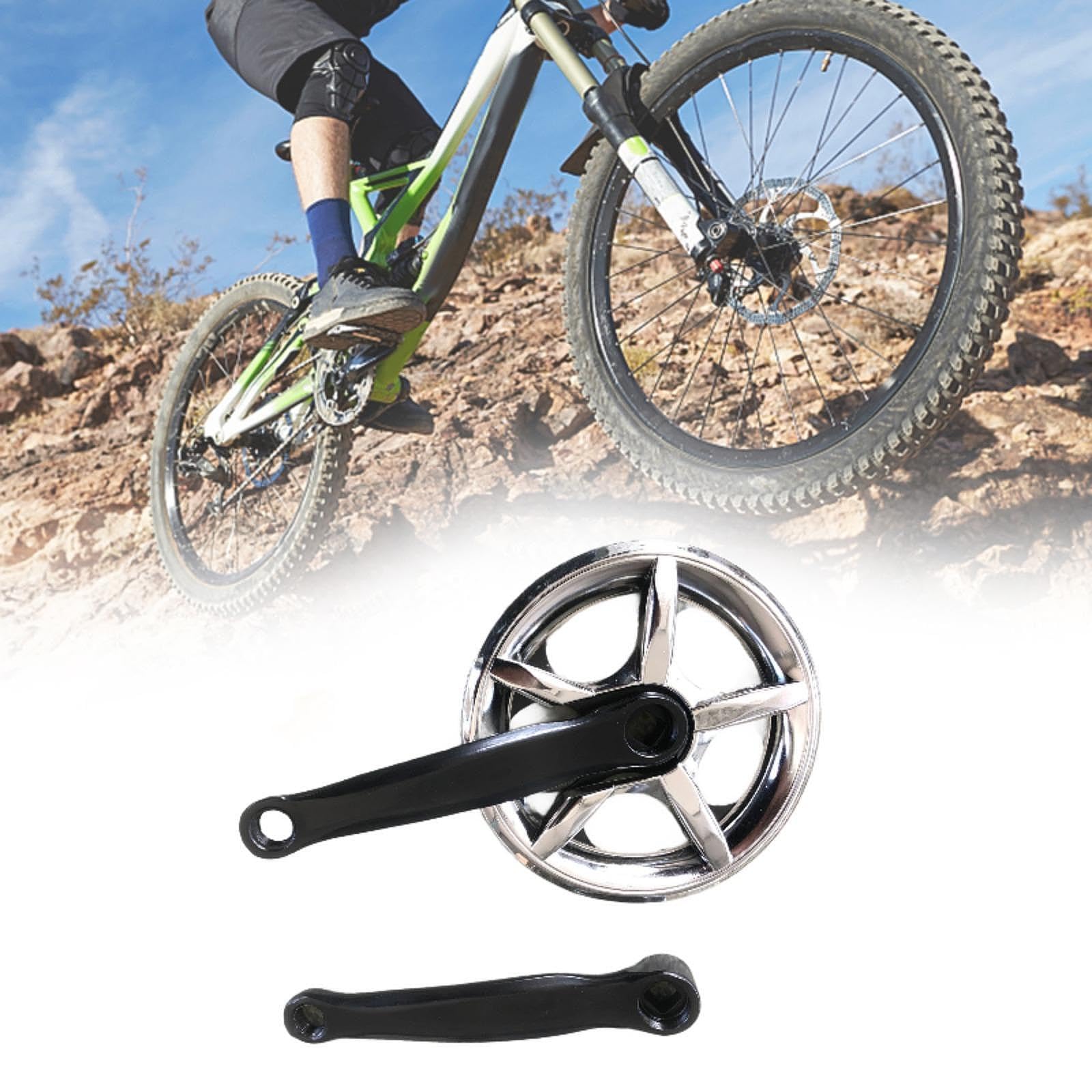 harayaa Guarnitura 152mm Parte di Ricambio Leggera Alte Prestazioni Facile da Installare Componente Braccio della Pedivella Regolabile Accessori per La Ripara