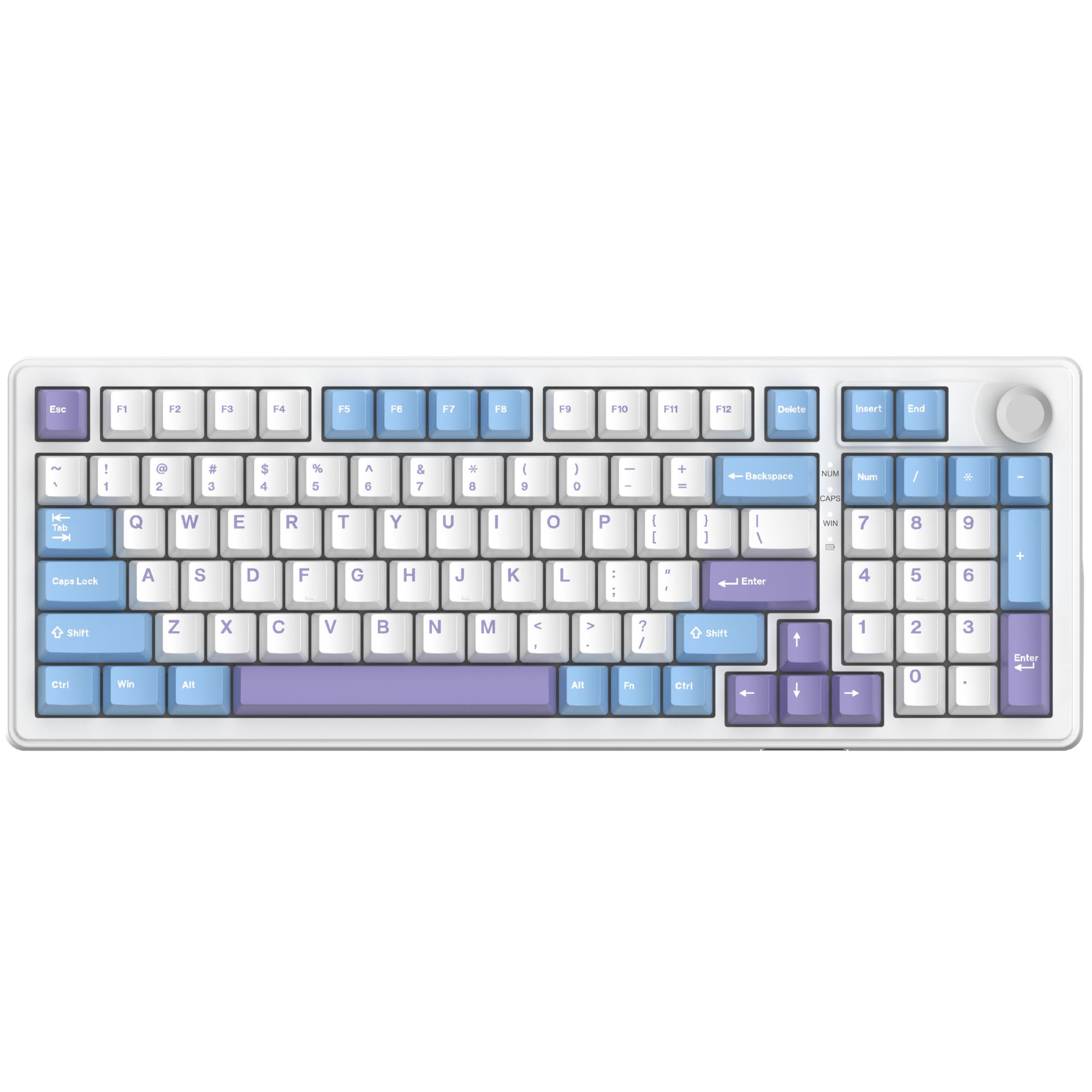 The G-Lab Keyz Elite 400 WB - Clavier Gamer sans Fil Mécanique Hot-Swap RGB | QWERTY US, Sans Fil Tri Mode 2.4GHz/Bluetooth/Filaire, Switch Mécanique Hot Swap Pré-lubrifiés, Gasket 5 Couches