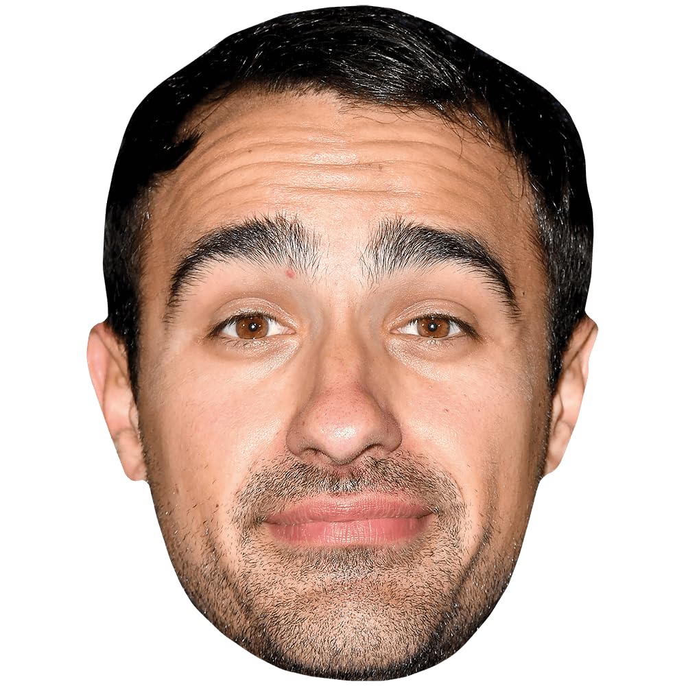 Jamie Demetriou (Beard) Celebrity Mask, Flat Card Face, Fancy Dress Mask