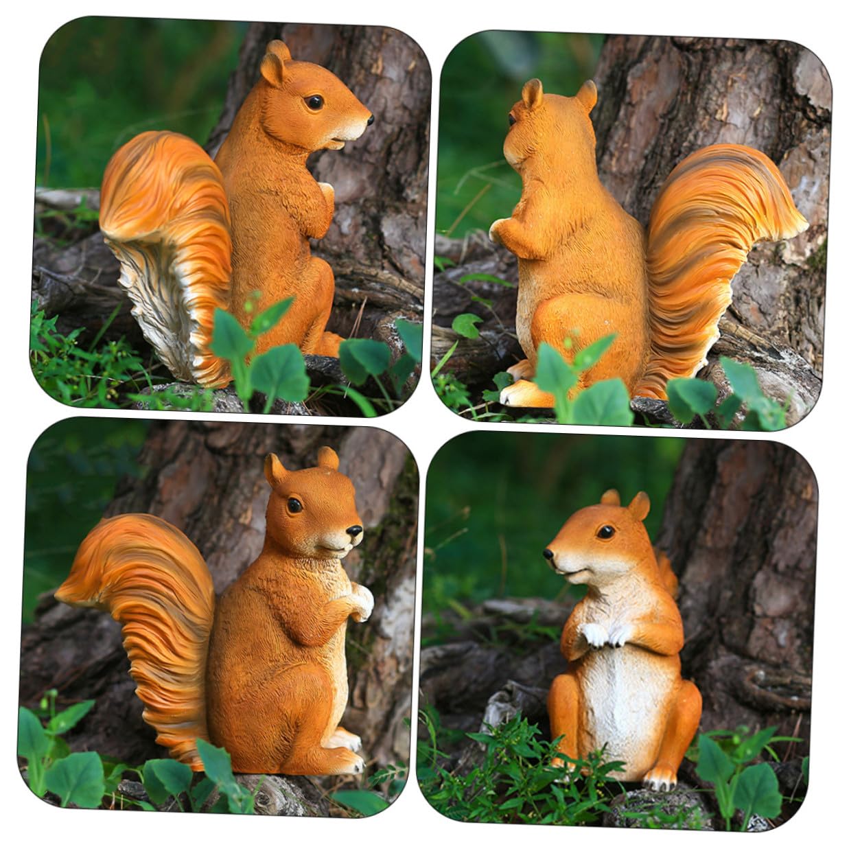 COLLBATH Décoration Écureuil en Résine Marron, Figurine Style Cartoon