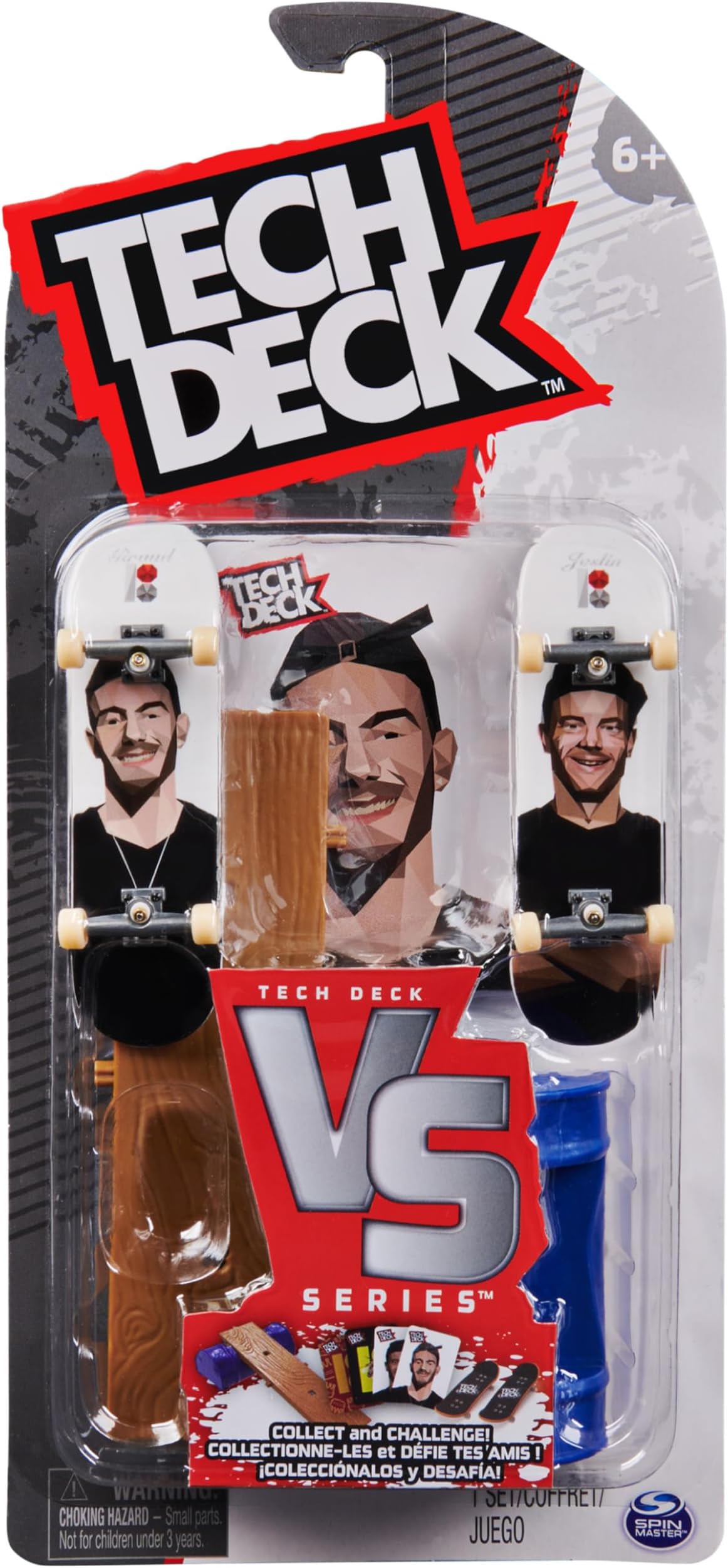 Plan B Skateboards Versus Series, Collectible Fingerboard 2-Pack and Obstacle Set, Kids’ Toy for Ages 6 and up