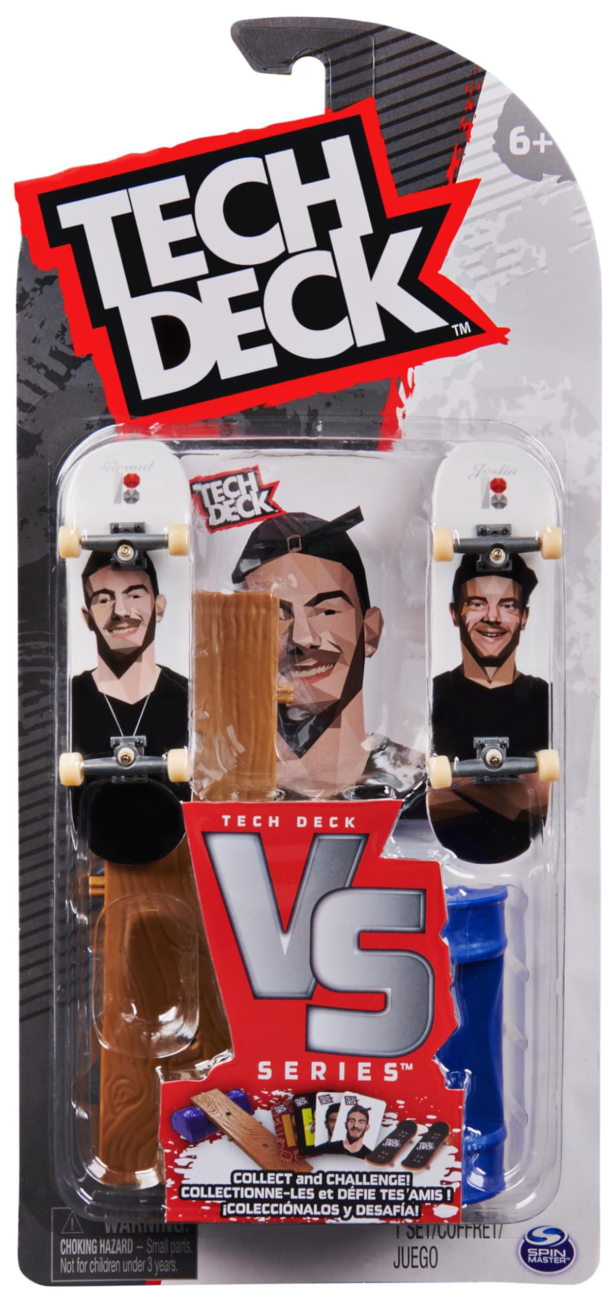Plan B Skateboards Versus Series, Collectible Fingerboard 2-Pack and Obstacle Set, Kids’ Toy for Ages 6 and up