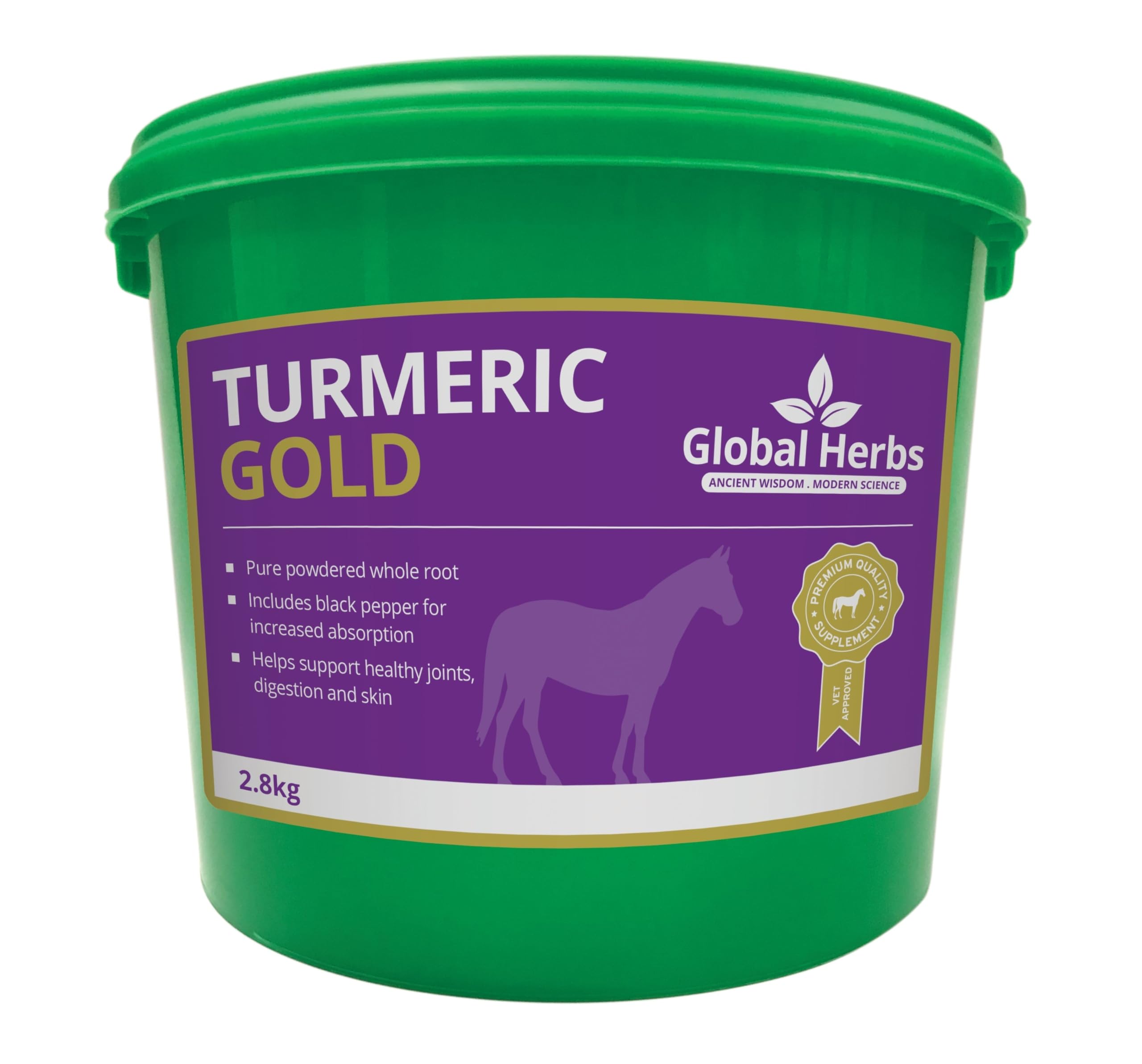 Global Herbs Turmeric Gold Equine Joint, Skin & Antioxidant Support Powder 2.8kg