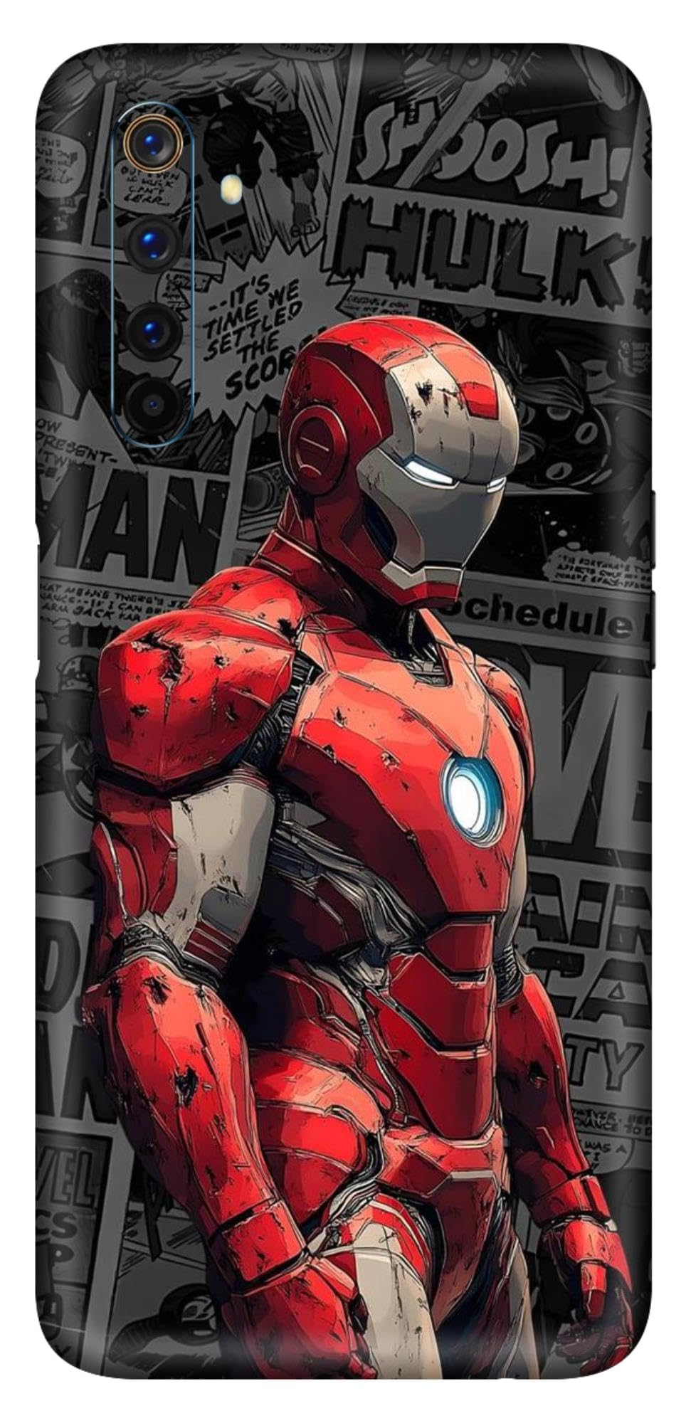 Premium Vinyl Printed Mobile Back Skin Sticker Compatible for Realme 6 Pro with Easy and Self Installation Kit - (Super Hero - 20)-image-10