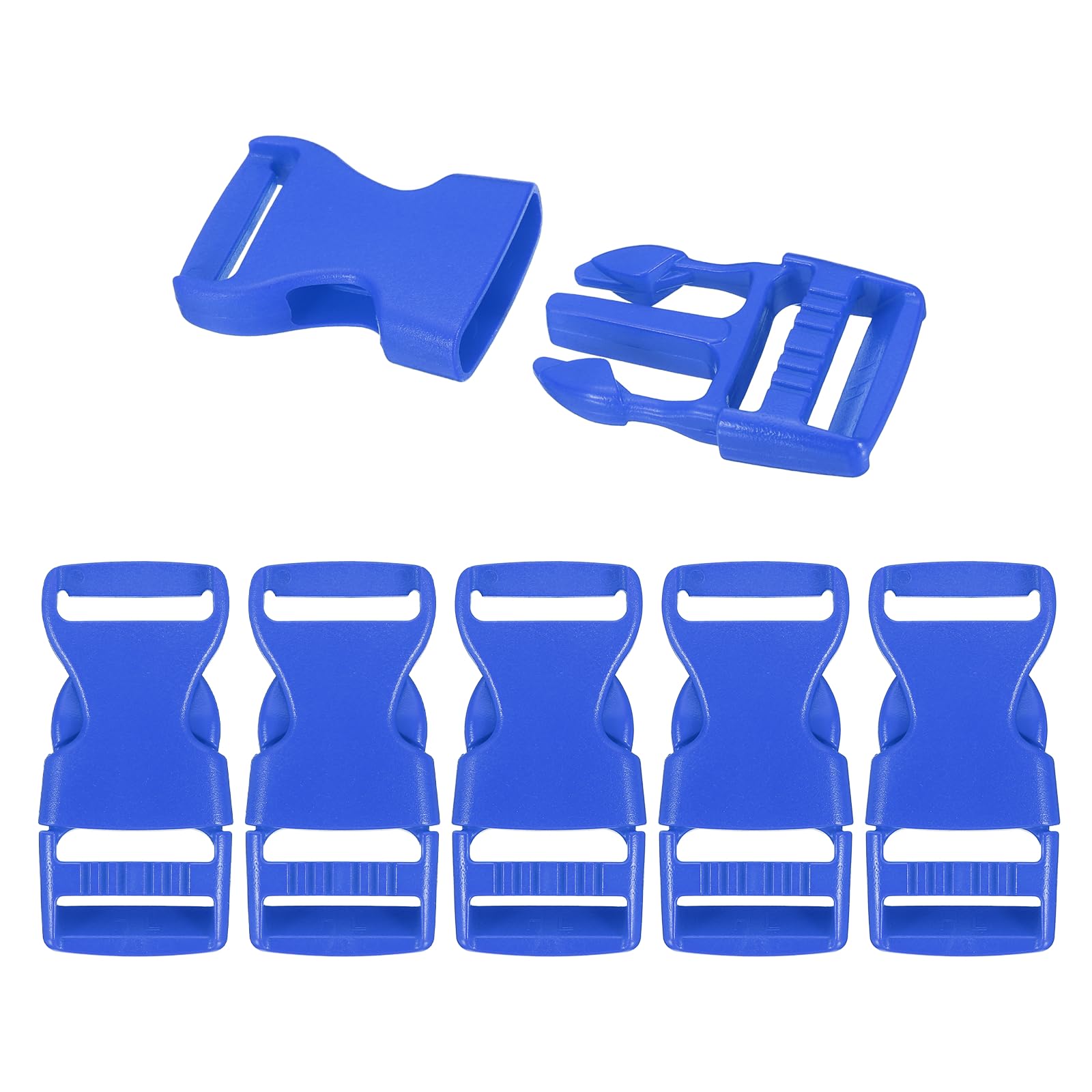 PATIKIL 6 Pcs 1" Quick Side Release Buckle Plastic Buckle Clip Dark Blue