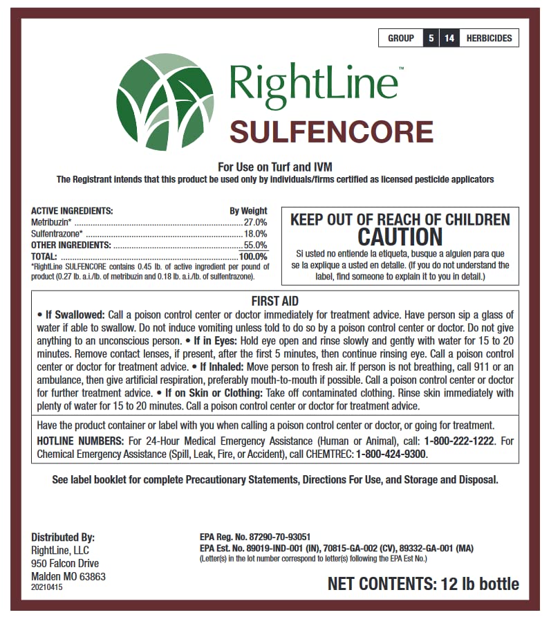 Miniatura 3 de Herbicida sulfencore (12 libras) por RightLine - Control de malezas post-emergencia en Bermudagrass - Metribuzina + Sulfentrazona