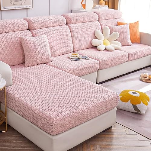 Fundas mágicas para sofá, fundas de cojín relajantes para sofá, fundas de sofá mágicas para sofá, fundas elásticas para sofás y sofás (rosa trigo,
