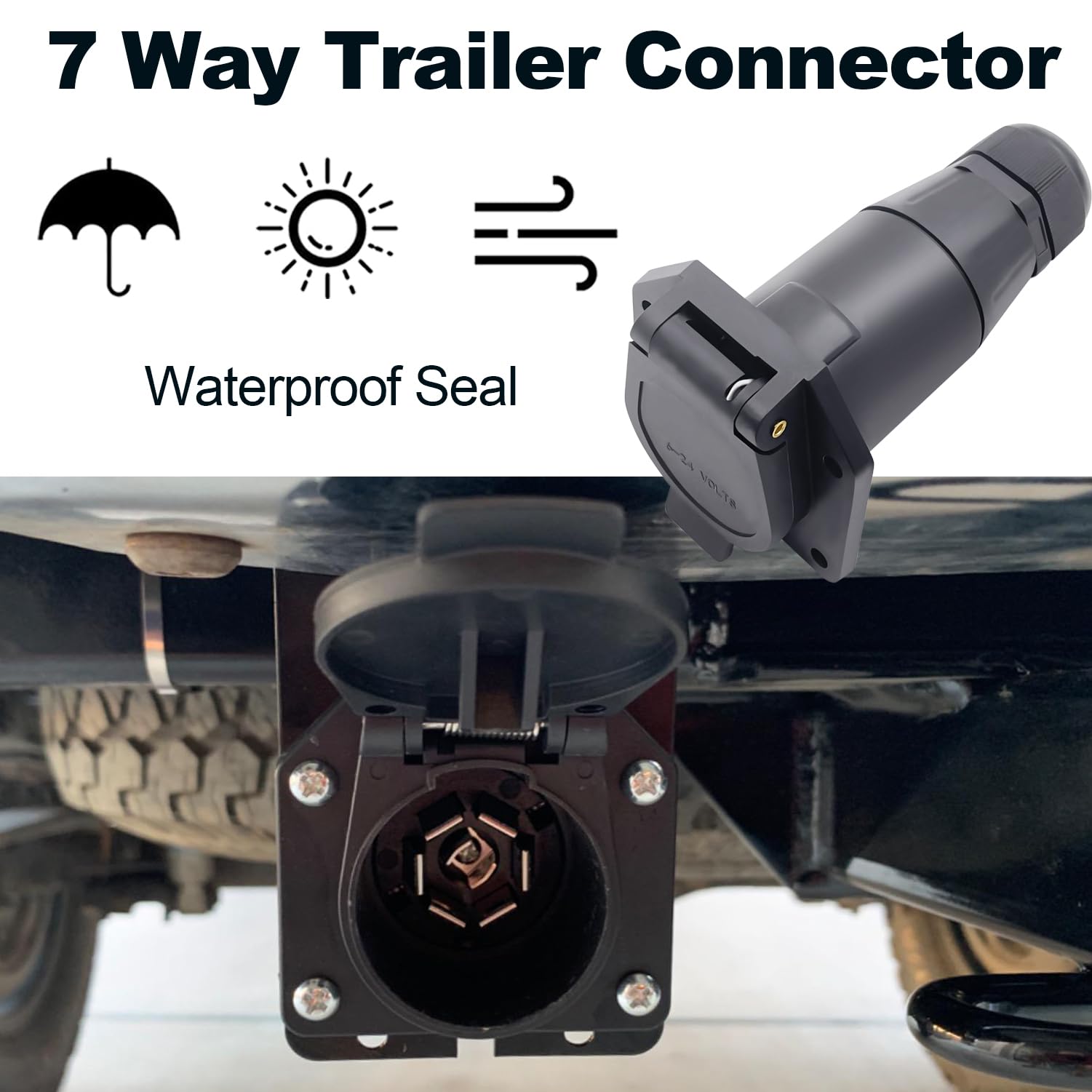 7 Pin Rv Socket 7 Pin Trailer Connector Socket – Vehicle-Side ...