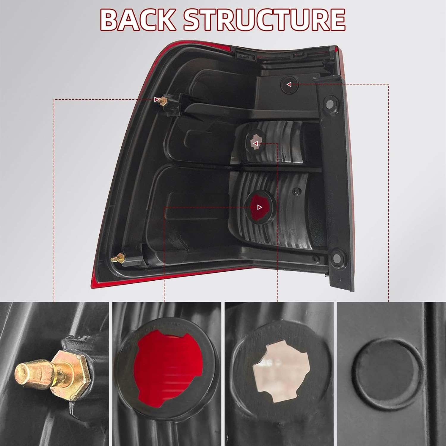 Tail Light Assembly Compatible with Expedition 2007 2008 2009 2010 2011 2012 2013 2014 2015 2016 2017 Rear Taillight Brake Lamp Replacement w/o Bulbs (Left Driver Side)