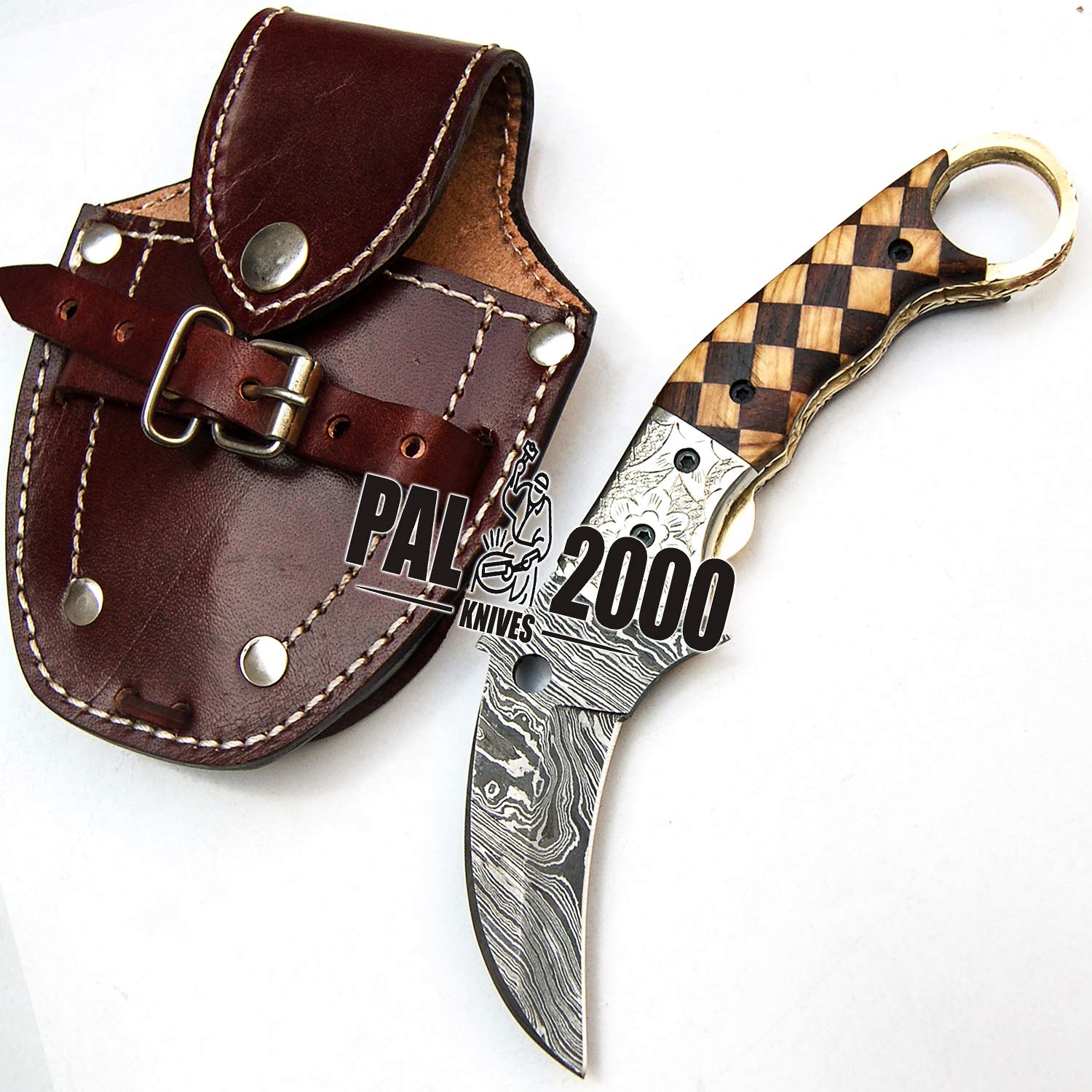 SJPR 9561 Coltello tascabile in acciaio damasco a mano personalizzato con guaina billetta chef da cucina casa giardino da collezione bar da campeggio pieghevole