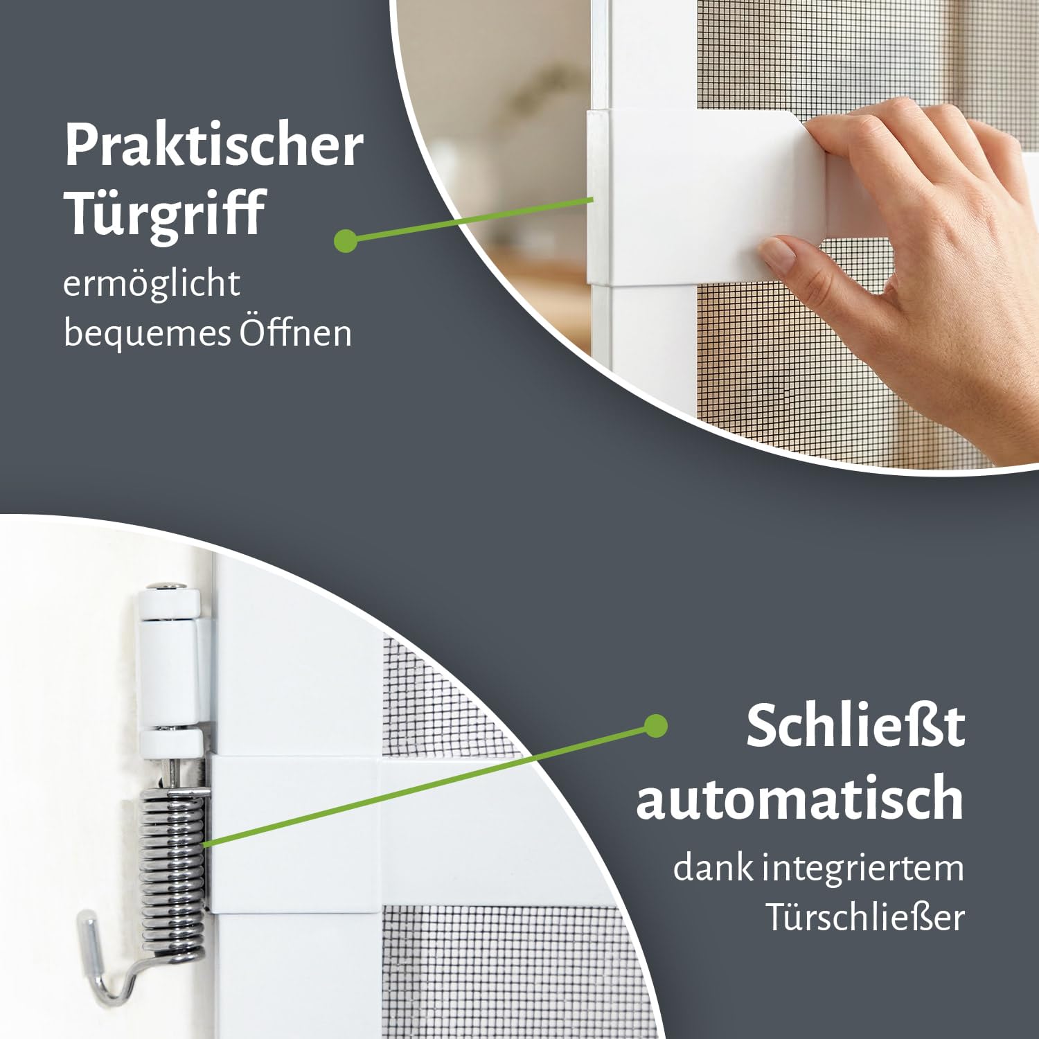 empasa Insektenschutz Fliegengitter Tür Alurahmen MASTER PRO | individuell kürzbar als Selbstbausatz, Farbe: anthrazit, Größe: 100 x 210 cm
