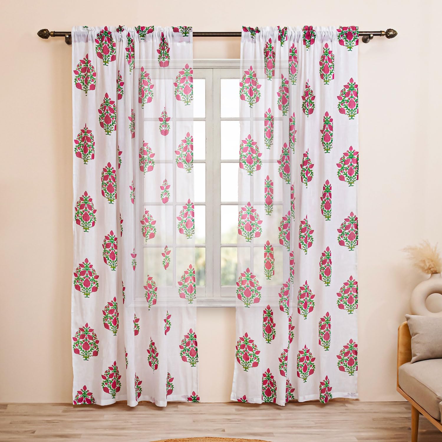 See full amazon price history chart for HOMEMONDE Long Door 8 Feet Curtain Set of 2 - Linen Sheer Printed Rod Pocket Drapes for Living Room Decoration Floral Buta Printed Curtain - 96 Inches HOMEMONDE Long Door 8 Feet Curtain Set of 2 - Linen Sheer Printed Rod Pocket Drapes for Living Room Decoration Floral Buta Printed Curtain - 96 Inches (B0CJ2J1T7X) Amazon Price History, Amazon Price Tracker