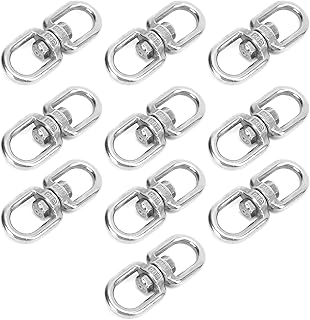 Gancio ad occhio girevole a doppia estremità, connettore a forma di 8 Gancio ad occhio per Manila girevole con 10 X Sostituzione di Manila girevole per Manila Girevole per Pesca