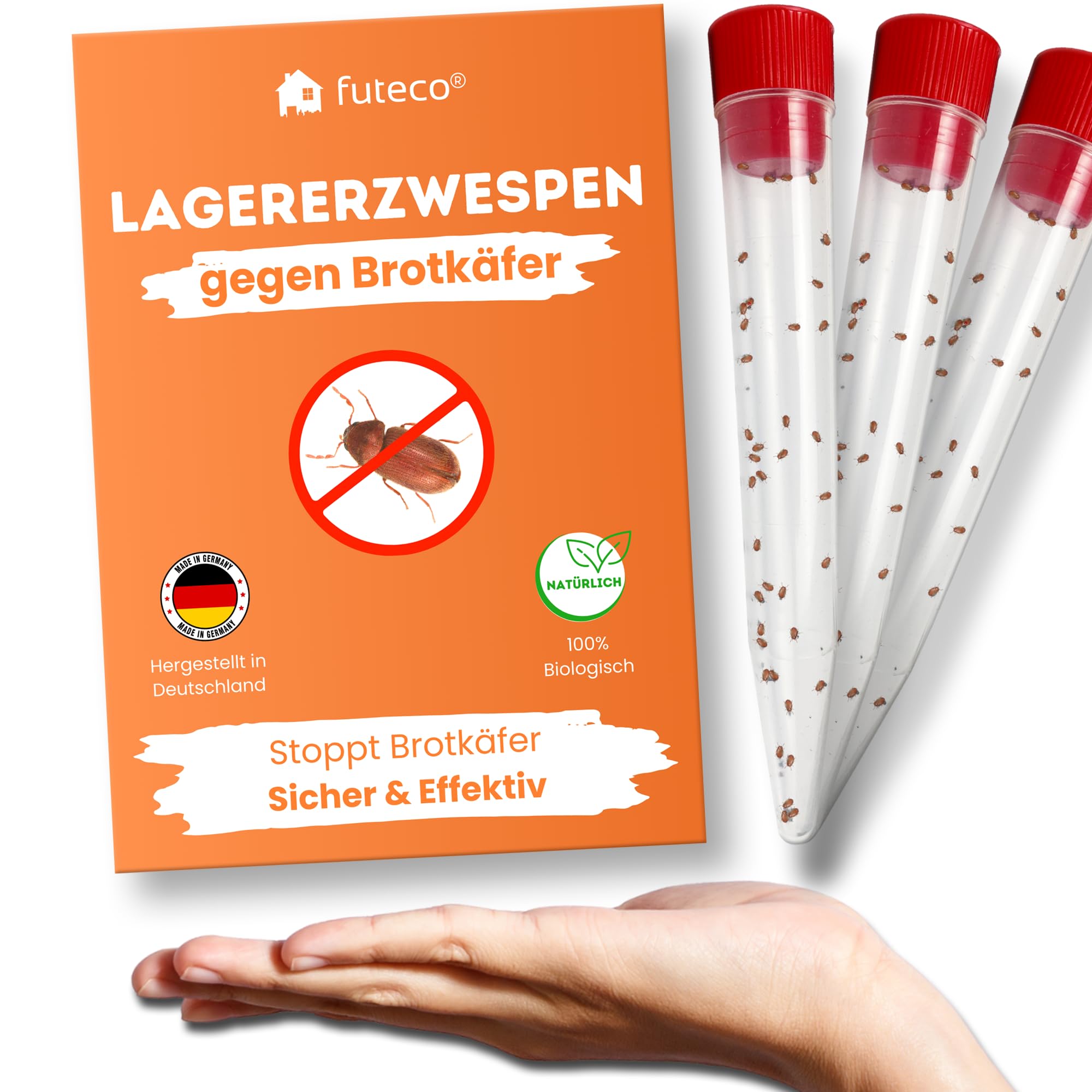 Futeco® – Lagererzwespen gegen Brotkäfer & Co