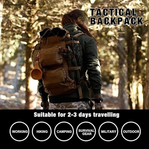 Miniatura 6 de Mardingtop Tactical Backpacks Molle Hiking daypacks for Motorcycle Camping Hiking Military Traveling,25L Backpack