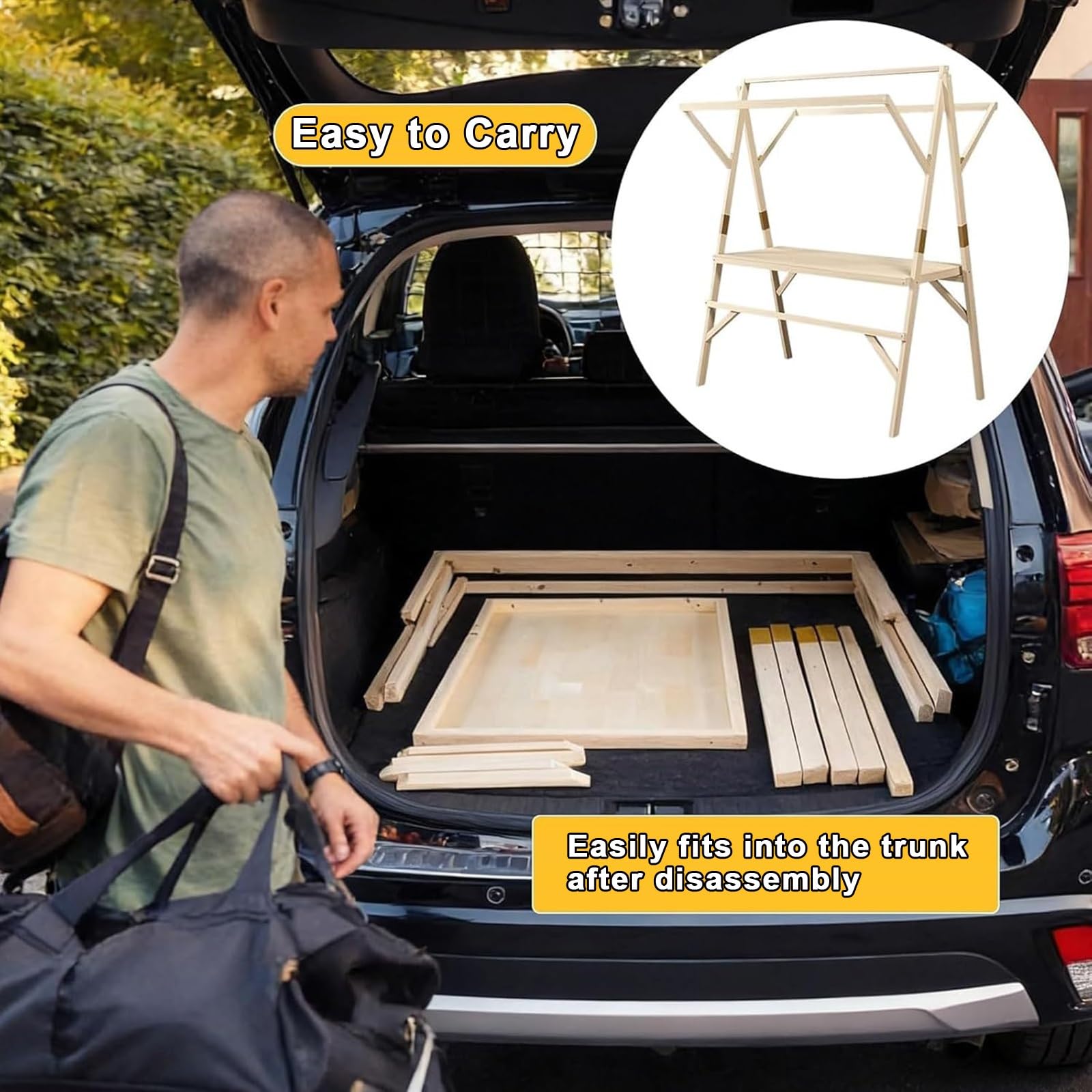 Carro de Venta Ambulante para Exteriores con Toldo, Expositor Móvil y Puesto de Mercado Plegable, para Festivales, Playas, Eventos al Aire Libre y Comida Callejera(Yellow,120cm/47in)