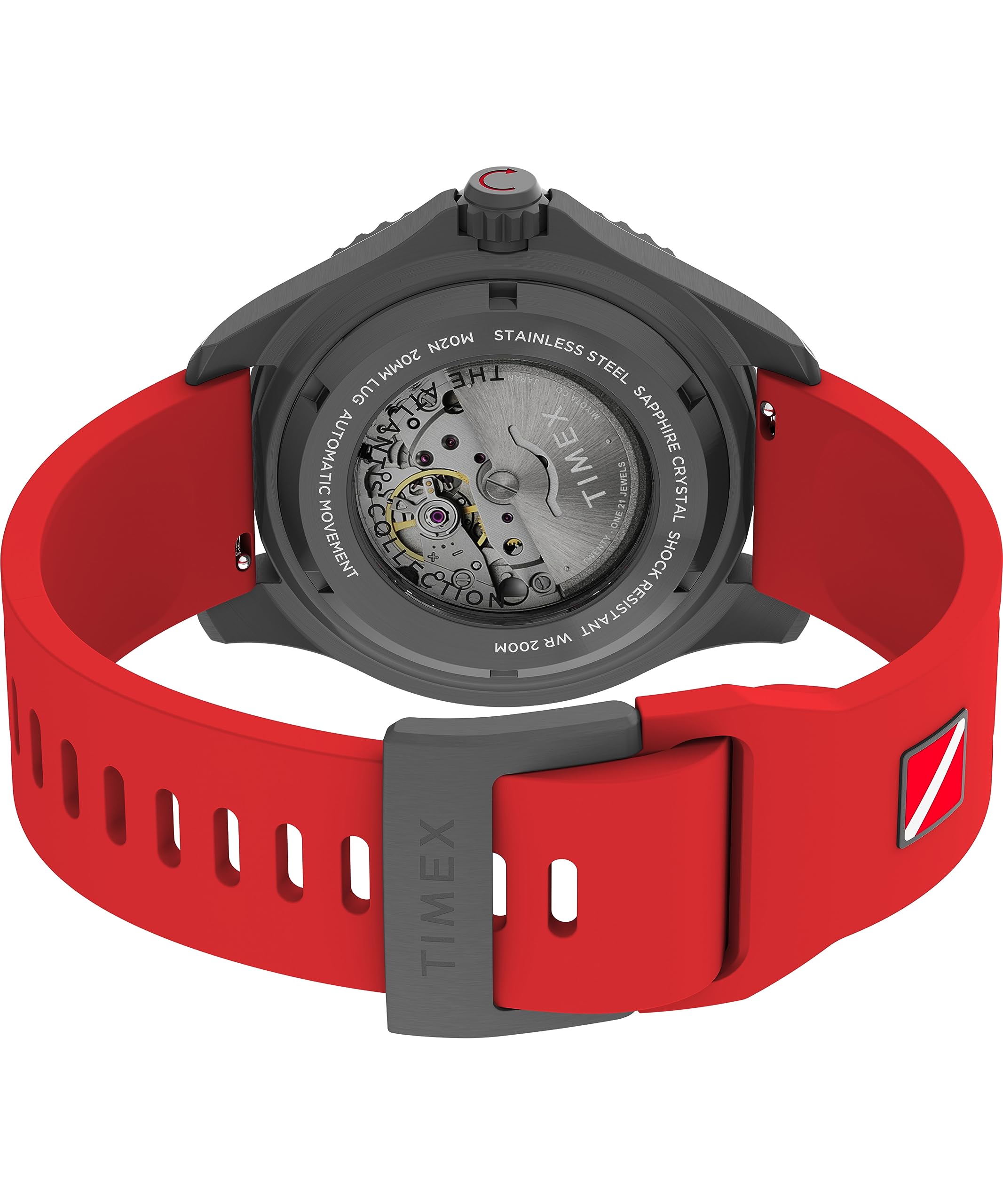 Timex Men's Deep Water Automatic 44mm Synthetic Rubber Strap Watch