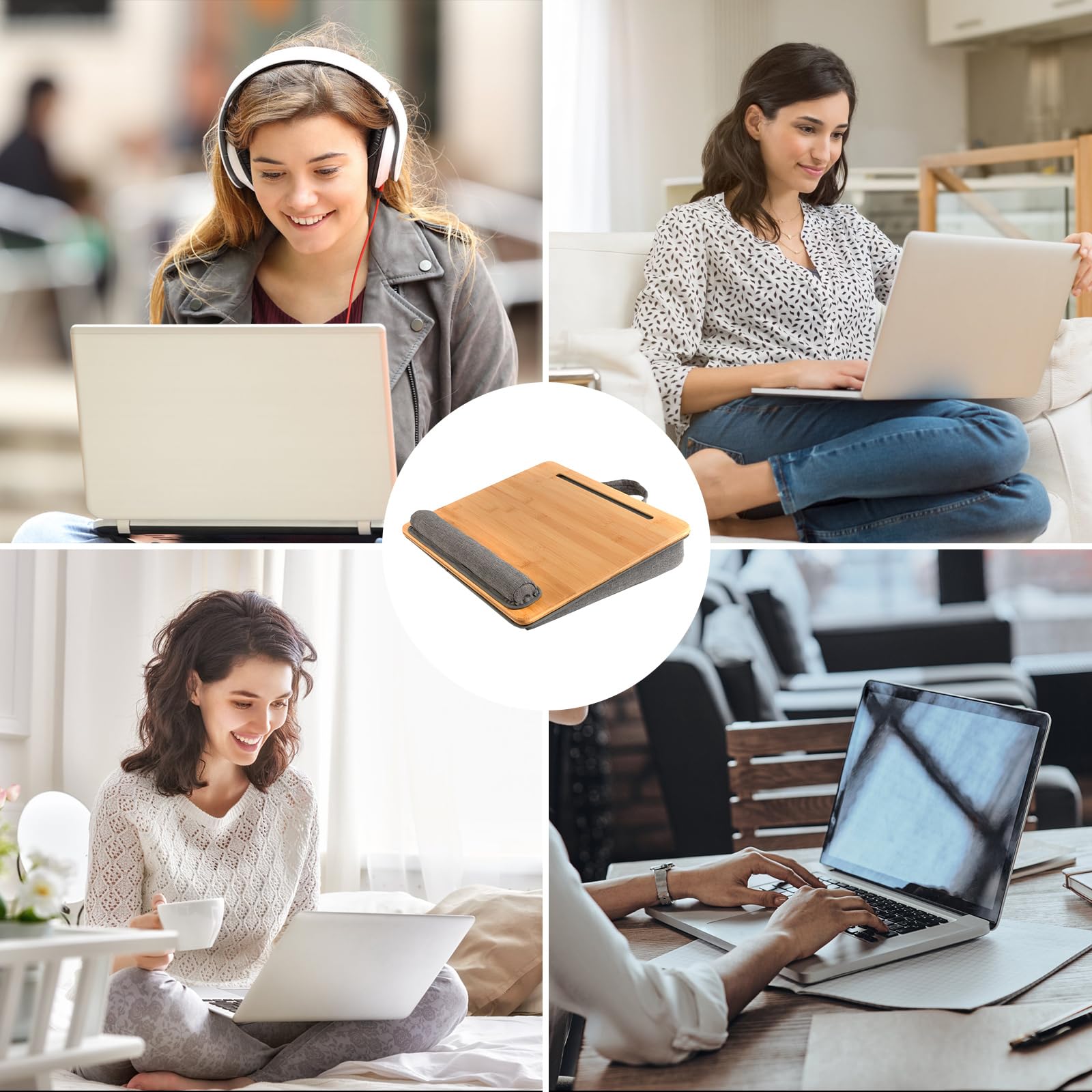 Laptopständer | Ergonomisches Schreibtischzubehör mit Handgelenkauflage – Laptoptisch für Bett – Sofa Auto Arbeitstisch Büro Schlafzimmer Haus